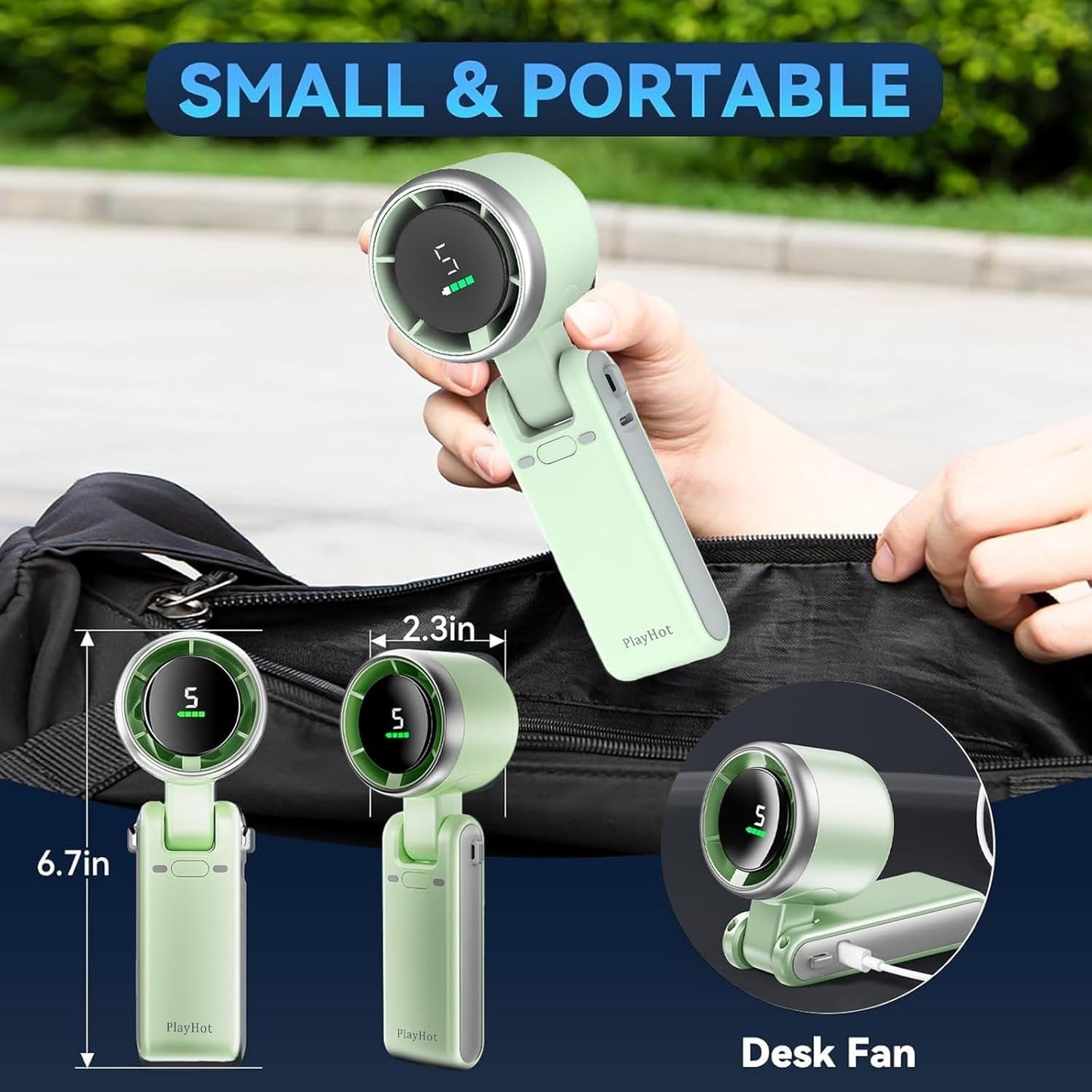 Foldable Mini Fan - Turbo Handheld High Speed Fan