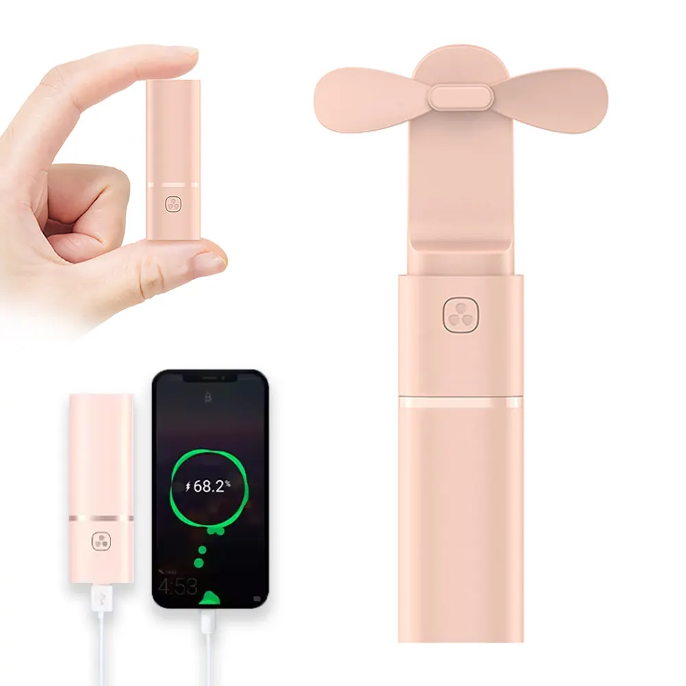 3-in-1 Mini Fan - Portable Charger - Power Bank