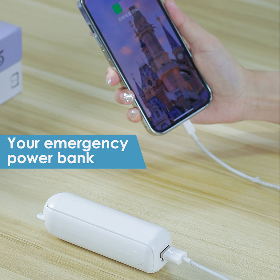 2-in-1 Mini Fan - Portable Charger - Power Bank