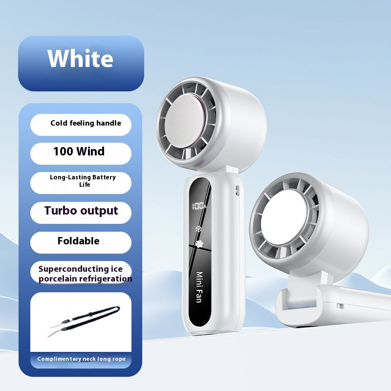 Ice Cooling Fan - Foldable Mini Fan - Indoor and Outdoor Use