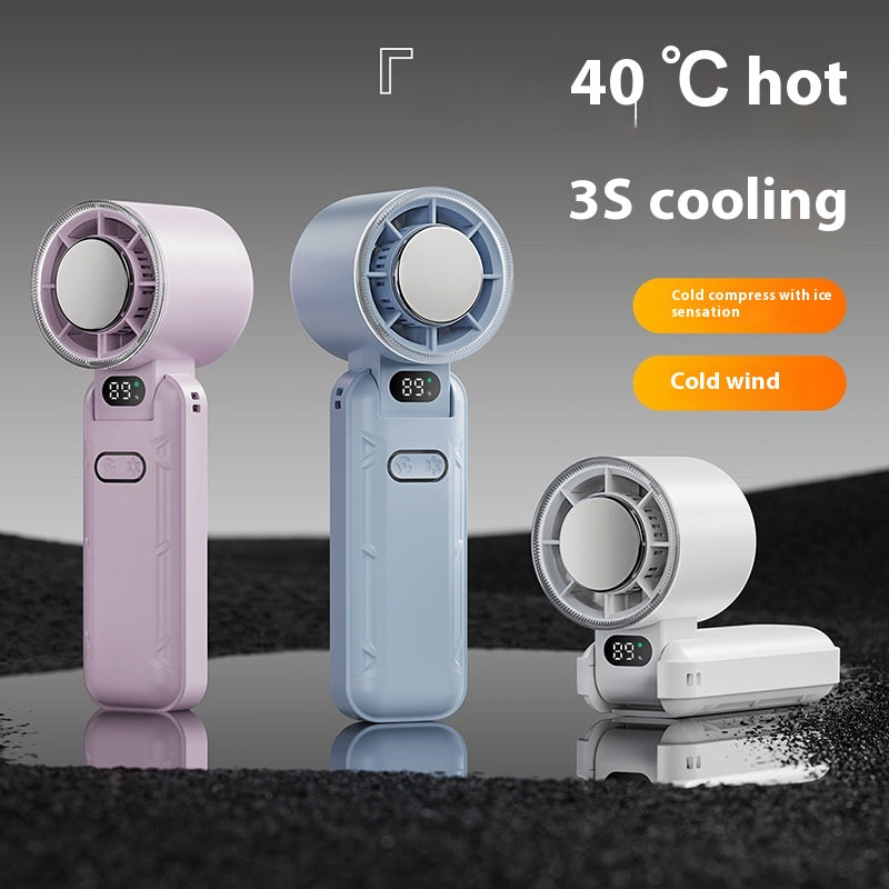 Ice Cooling Mini Fan - Digital Display Mini Fan - Portable Air Condition