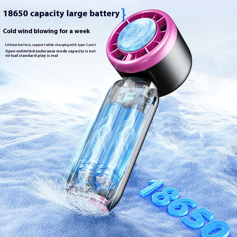 Ice Cooling Fan - Foldable Mini Fan - Indoor and Outdoor Use