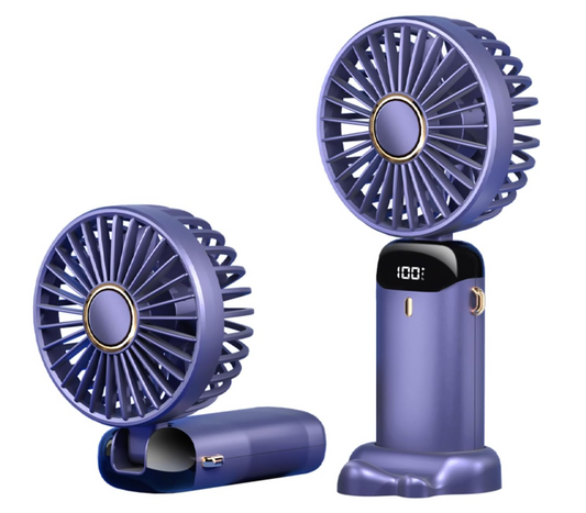 New Portable Mini Fan - Foldable with Lanyard and Base