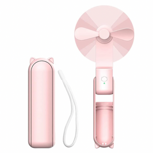 2-in-1 Mini Fan - Portable Charger - Power Bank