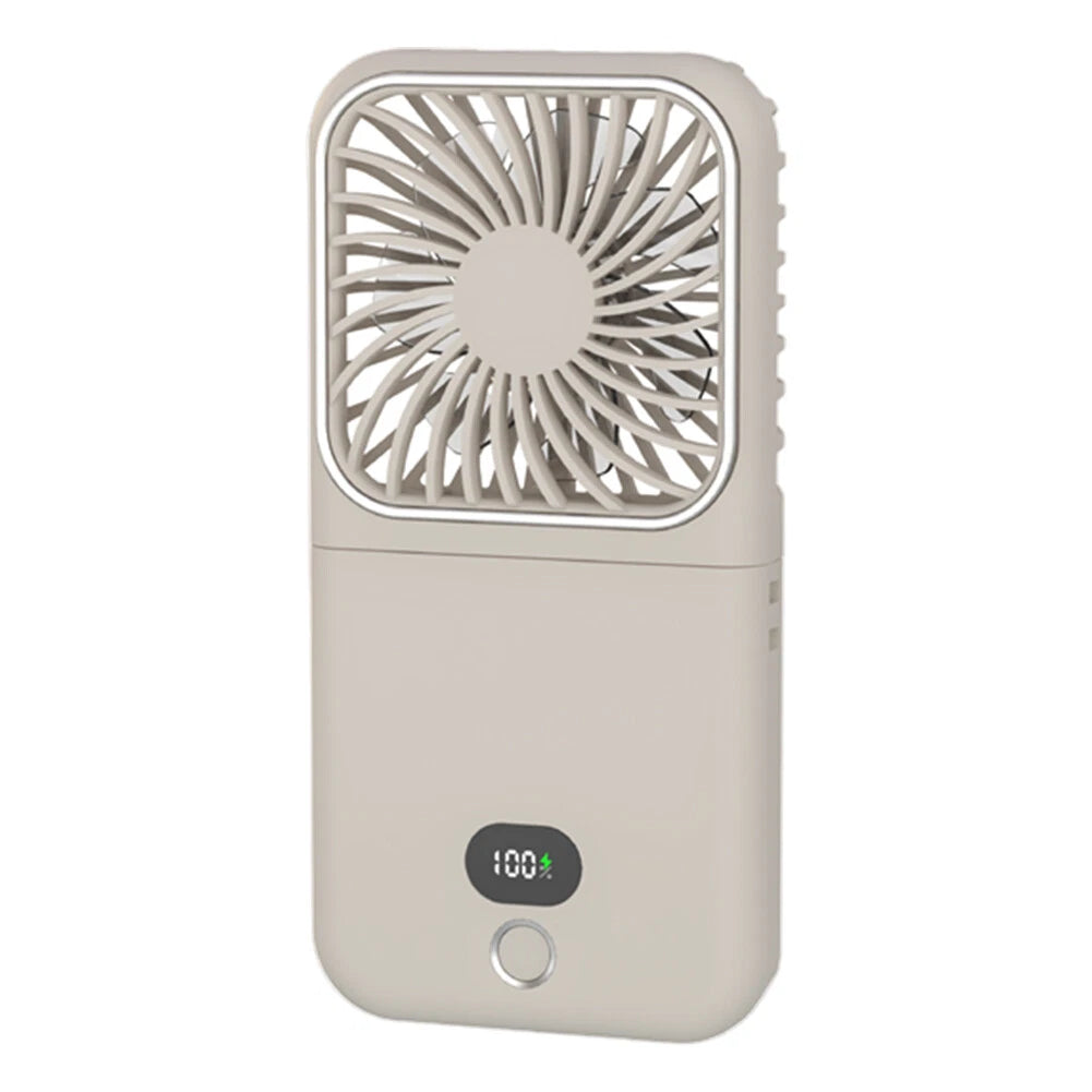 3-in-1 Mini Fan - Portable Charger - Mirror - Digital Display