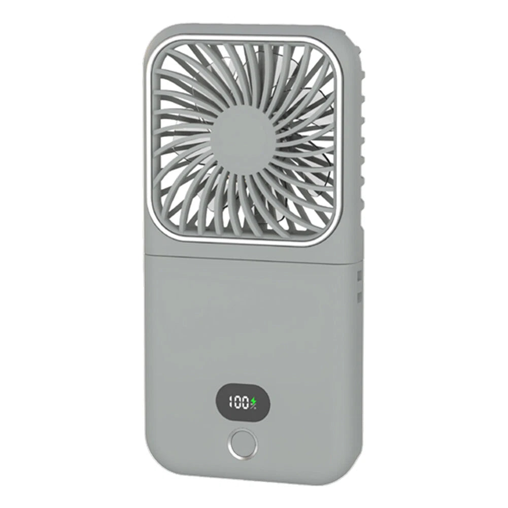 3-in-1 Mini Fan - Portable Charger - Mirror - Digital Display